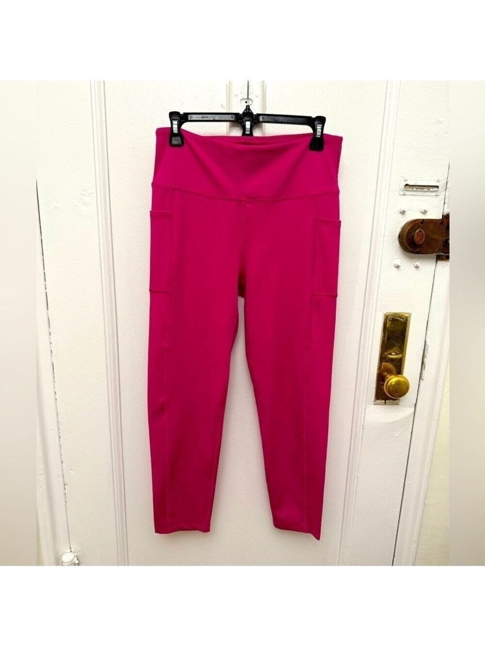 Bally Total Fitness Women's Bright Pink High-Waisted Leggings Size XL